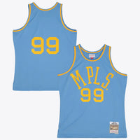 Los Angeles Lakers George Mikan 1948 Dark Authentic Jersey - Columbia Blue