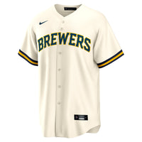Milwaukee Brewers Jackson Chourio Cream Home Replica Jersey