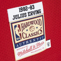 Philadelphia 76ers Julius Erving 82-83 Authentic Road Jersey - Scarlet