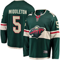 Minnesota Wild Jake Middleton Green Home Breakaway Player Jersey