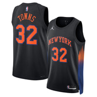 New York Knicks Statement Edition Jersey - Black - Karl-Anthony Towns
