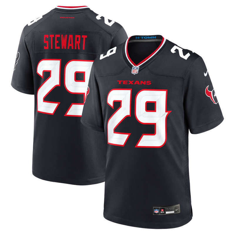 Houston Texans M.J. Stewart Navy Team Game Jersey