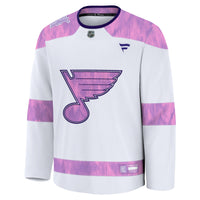 St. Louis Blues White 2024 Hockey Fights Cancer Practice Jersey