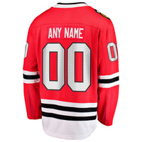 Chicago Blackhawks Red Home Breakaway Custom Jersey