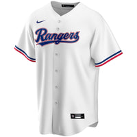 Texas Rangers White Home Replica Custom Jersey
