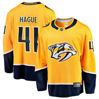 Nashville Predators Nicolas Hague Gold Home Breakaway Jersey