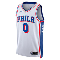 Philadelphia 76ers Association Edition Swingman Jersey - White - Tyrese Maxey