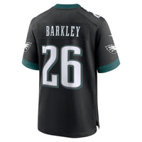 Philadelphia Eagles Saquon Barkley Black Alternate Game Jersey