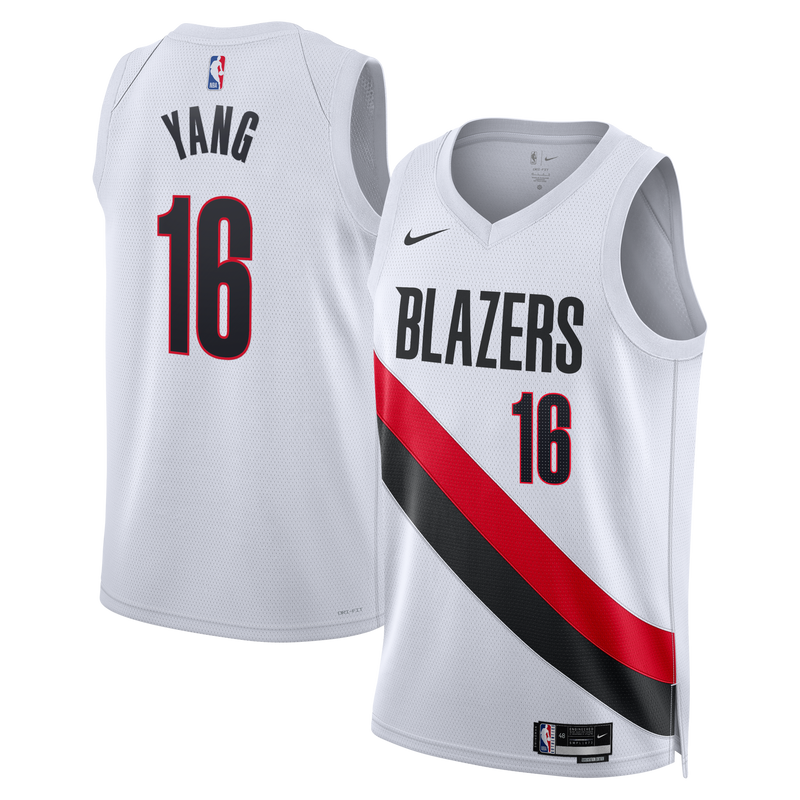 Portland Trail Blazers Replica Association Edition Swingman Jersey - White - Yang Hansen