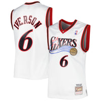 Allen Iverson White Philadelphia 76ers 2002/03 Hardwood Classics Swingman Jersey