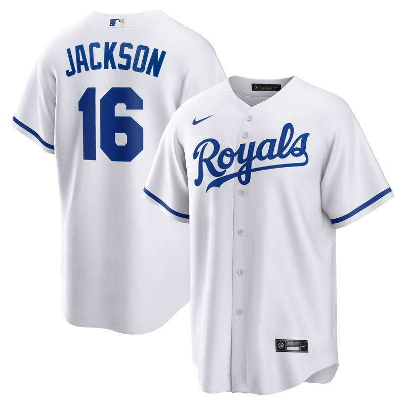 Kansas City Royals Bo Jackson White Home Retired Player Replica Jersey