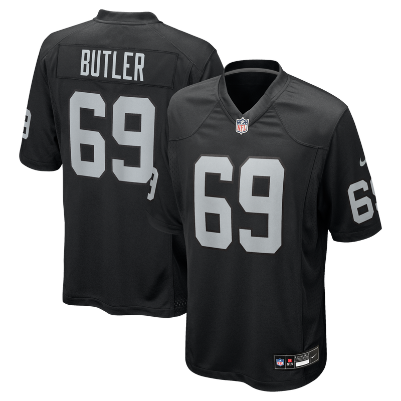 Las Vegas Raiders Adam Butler Black Team Game Jersey