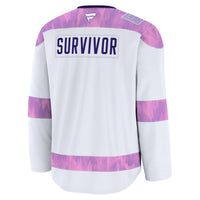Vegas Golden Knights White Hockey Fights Cancer Survivor Practice Jersey