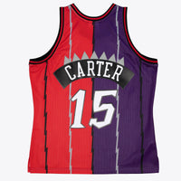 Toronto Raptors Vince Carter 1998 Split Swingman Jersey - Purple/Red