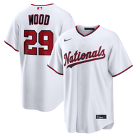 Washington Nationals James Wood White Home Replica Jersey