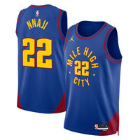Denver Nuggets Jordan Statement Edition Swingman Jersey - Blue - Zeke Nnaji