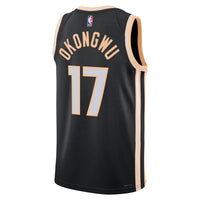 Atlanta Hawks 2025/26 City Edition Swingman Jersey - Black - Onyeka Okongwu