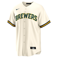 Milwaukee Brewers Bob Uecker Cream Home Retired Player Replica Jersey