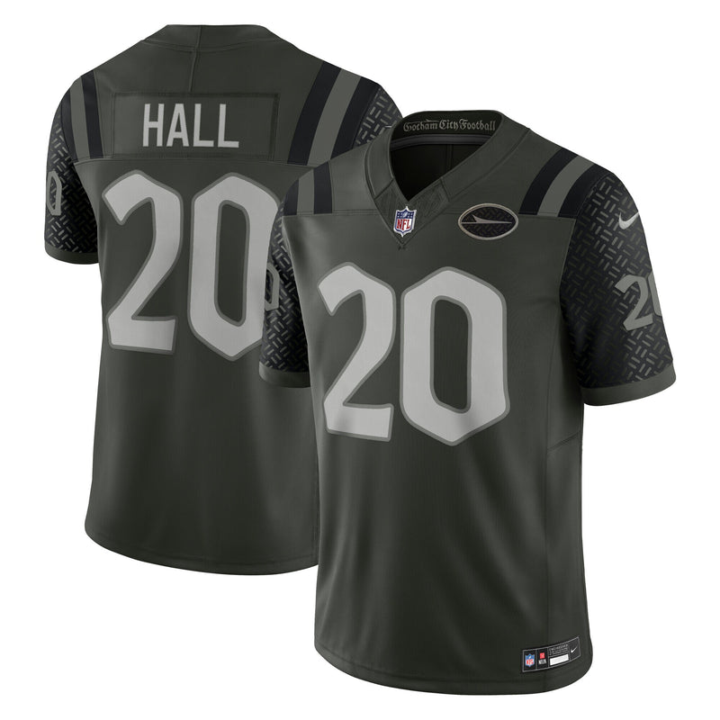 New York Jets Breece Hall Gotham Green 2025 Rivalries Collection Stitched Limited Jersey