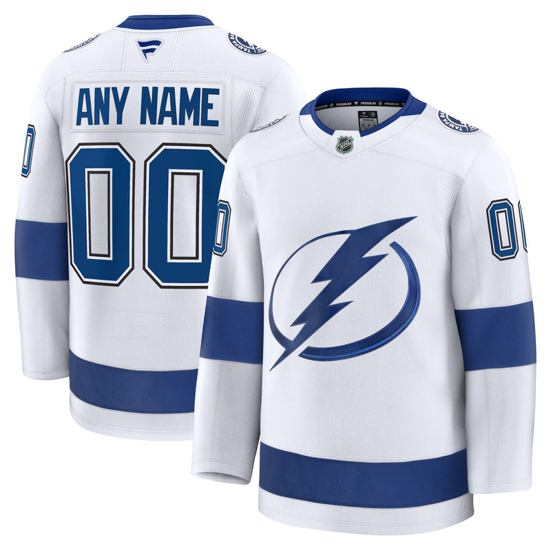 Tampa Bay Lightning White Away Premium Custom Jersey
