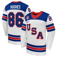 Jack Hughes White US Hockey 2026 Away Replica Jersey