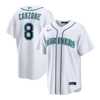 Seattle Mariners Dominic Canzone White Home Replica Jersey