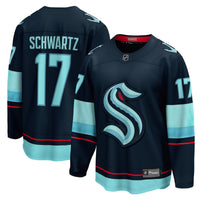 Seattle Kraken Jaden Schwartz Navy Home Breakaway Player Jersey