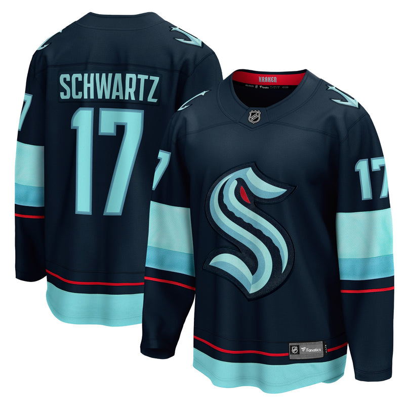 Seattle Kraken Jaden Schwartz Navy Home Breakaway Player Jersey