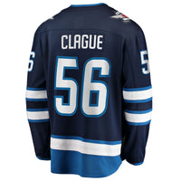 Winnipeg Jets Kale Clague Navy Home Breakaway Jersey