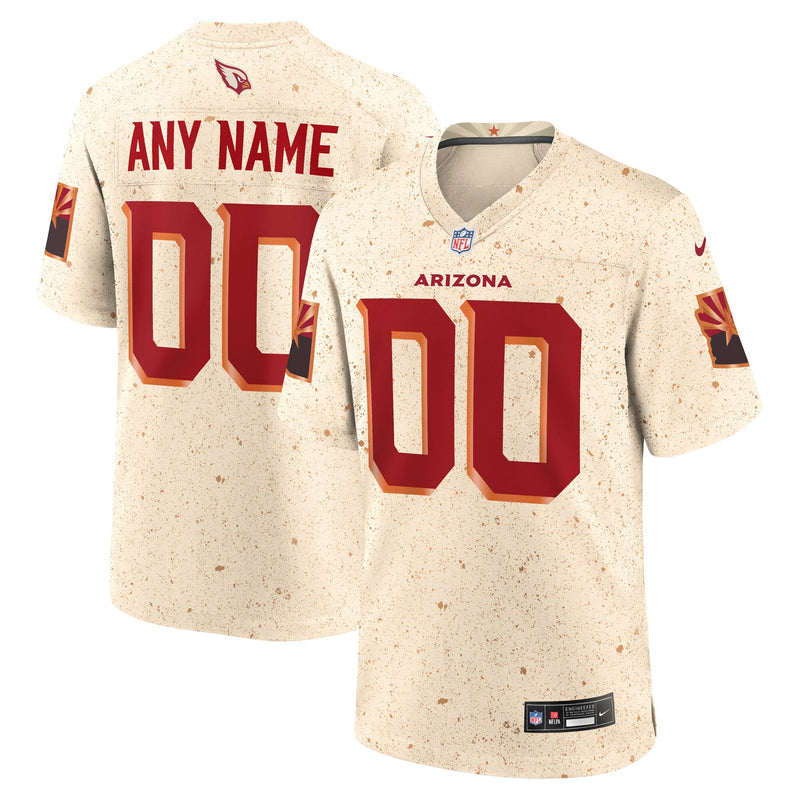 Arizona Cardinals Natural 2025 Rivalries Collection Custom Game Jersey