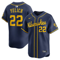 Milwaukee Brewers Christian Yelich Navy Alternate Limited Jersey