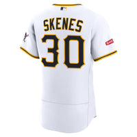 Pittsburgh Pirates Paul Skenes White Home Authentic Sponsor Patch Jersey