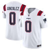 New England Patriots Christian Gonzalez White Vapor F.U.S.E. Stitched Limited Jersey