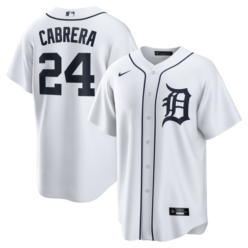 Detroit Tigers Miguel Cabrera White Home Retired Player Replica Jersey
