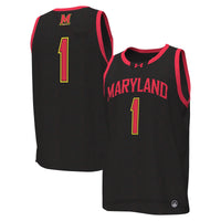 #1 Maryland Terrapins Replica Basketball Jersey - Black