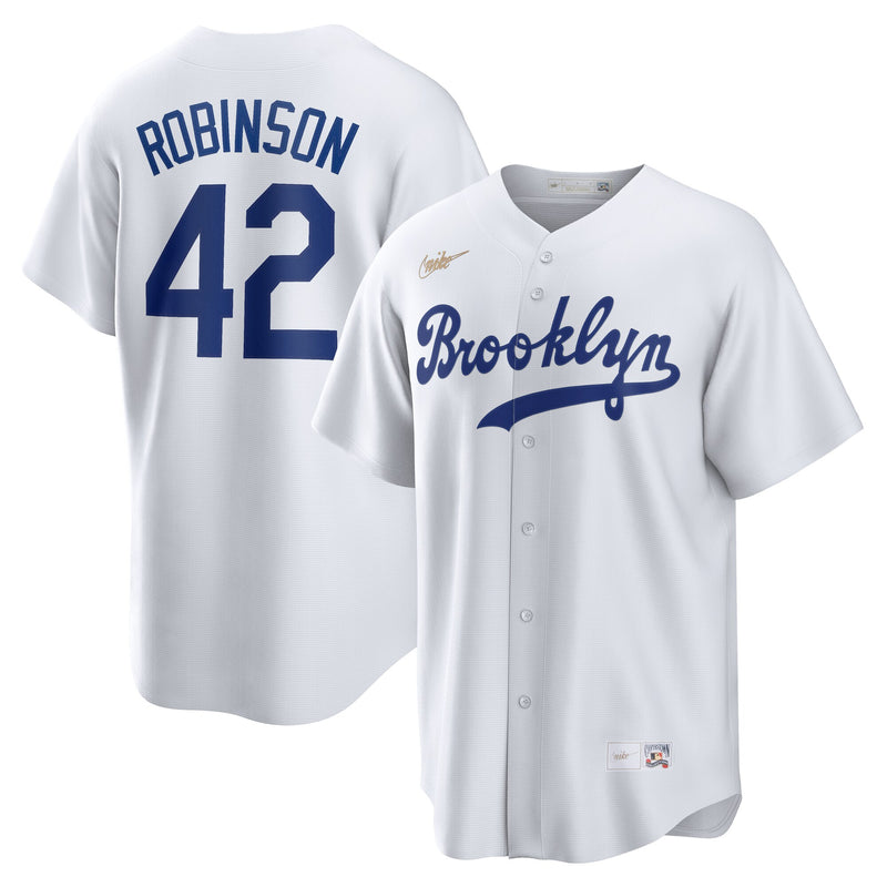 Brooklyn Dodgers Jackie Robinson White Cooperstown Collection Jackie Robinson Day Jersey