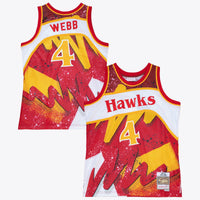 Atlanta Hawks Spud Webb 1986 Hyper Hoops Swingman Jersey - Red