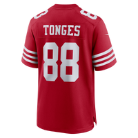 San Francisco 49ers Jake Tonges Scarlet Team Game Jersey