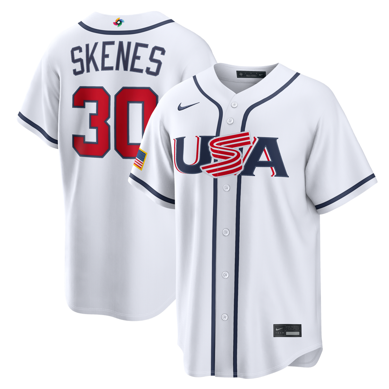 USA Baseball Paul Skenes White 2026 World Baseball Classic Home Stadium Jersey