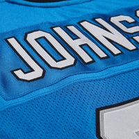 Detroit Lions Calvin Johnson Blue 2007 Authentic Throwback Retired Player Jersey