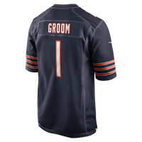 Chicago Bears Number 1 Groom Navy Game Jersey