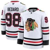 Chicago Blackhawks Connor Bedard White Away Premium Jersey