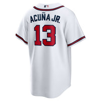 Atlanta Braves Ronald Acuna Jr. White Home Replica Player Name Jersey