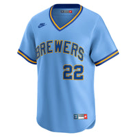 Milwaukee Brewers Christian Yelich Powder Blue Cooperstown Collection Limited Jersey