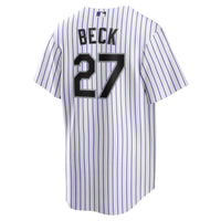 Colorado Rockies Jordan Beck White Home Replica Jersey