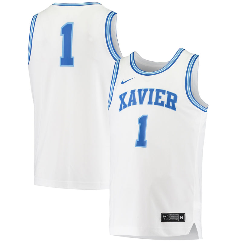 #1 White Xavier Musketeers Replica Basketball Jersey