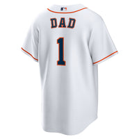Houston Astros White #1 Dad Home Replica Jersey