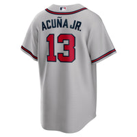 Atlanta Braves Ronald Acuna Jr. Gray Road Replica Player Name Jersey