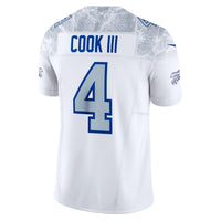 Buffalo Bills James Cook III White 2025 Rivalries Collection Stitched Limited Jersey