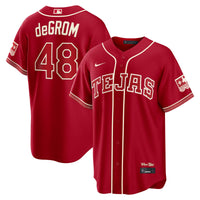 Texas Rangers Jacob deGrom Red 2026 City Connect Stadium Jersey